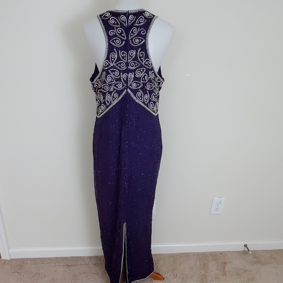 Brilliante by JA purple beaded evening gown - Picture 4 of 6
